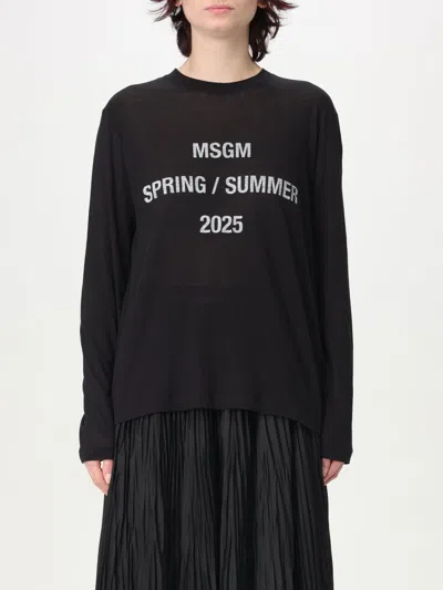 MSGM SWEATER MSGM WOMAN COLOR BLACK,G75354002