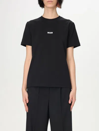 MSGM T-SHIRT MSGM WOMAN COLOR BLACK,G65719002