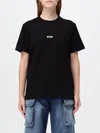 Msgm Small Logo Printed T-shirt In Schwarz