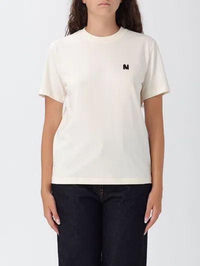 Msgm T-shirt  Woman Color Ivory In White