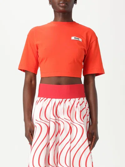 Msgm T-shirt  Woman Color Red