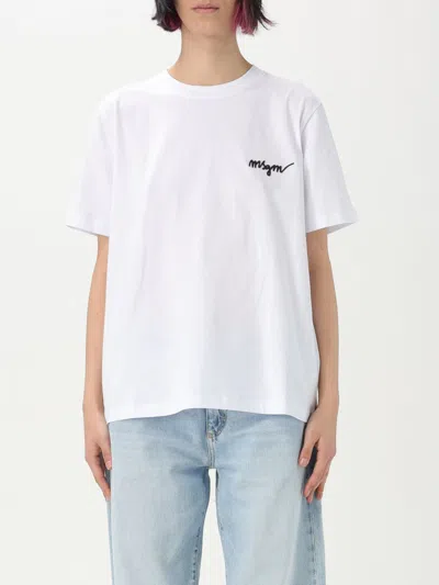 Msgm T-shirt  Woman Color White