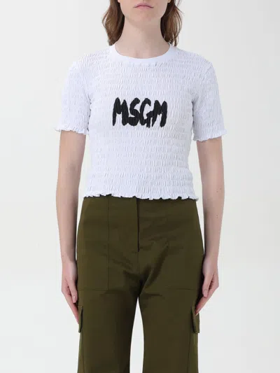 Msgm T-shirt  Woman Color White