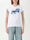 Msgm Logo Printed Crewneck T-shirt In Weiss