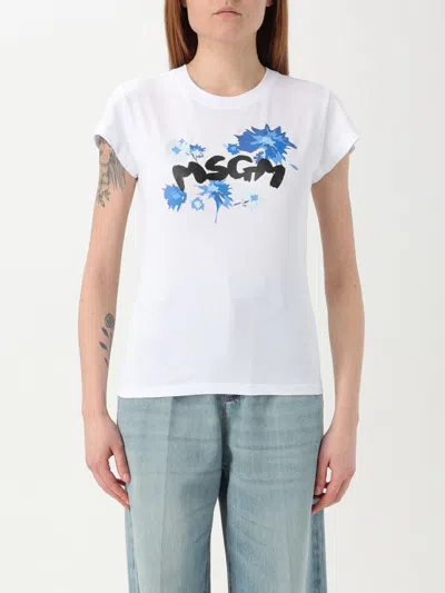 MSGM T-SHIRT MSGM WOMAN COLOR WHITE,429336001
