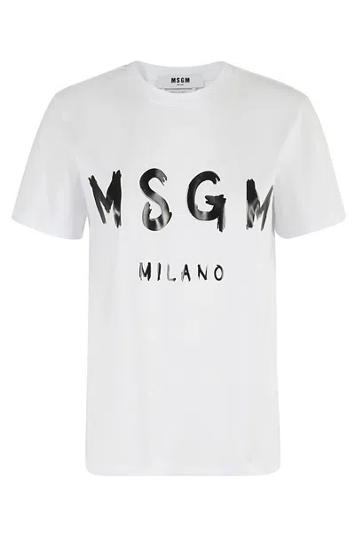 Msgm T-shirt T-shirt In White