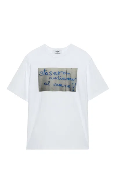 Msgm T-shirt In White
