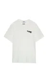 Msgm Logo Embroidered T-shirt With Crew Neck In White