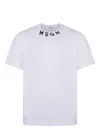 Msgm Brushstroke-logo T-shirt In White