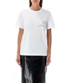 Msgm Crystal Ribbon Graphic T-shirt In White