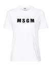 Msgm Logo-print Cotton T-shirt In White