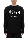 Msgm Cotton T-shirt In Black