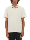 Msgm Logo Print T-shirt In Ivory