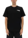 Msgm T-shirt With Embroidered Logo In Black