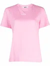 Msgm T-shirt With Logo In ピンク