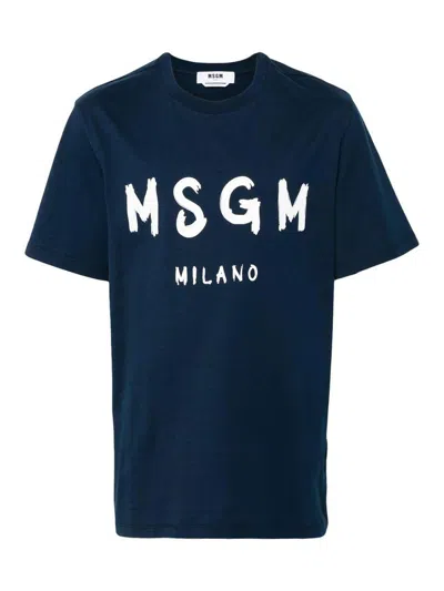 Msgm Camiseta - Azul