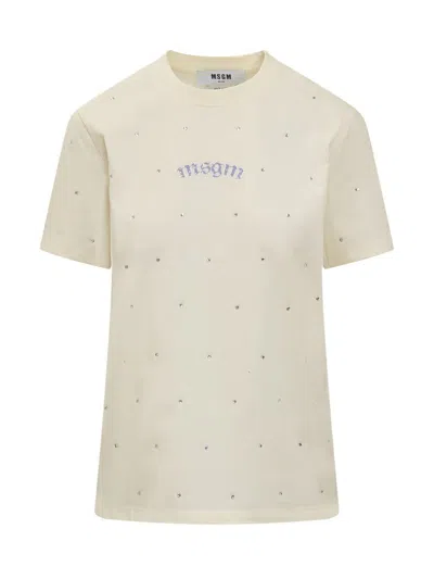 MSGM MSGM T-SHIRT WITH LOGO
