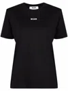 Msgm Logo Print Short-sleeved T-shirt In Black  
