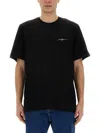 Msgm Logo Crew Neck Cotton T-shirt In Black