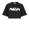 Msgm T-shirt With Logo In Black