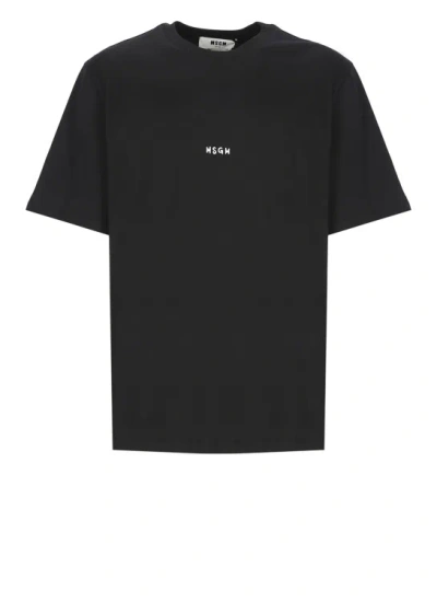 Msgm T-shirt With Logo In Black