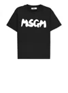 Msgm T-shirt With Logo In Black