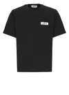 Msgm Slogan-print Cotton T-shirt In Black