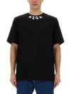 Msgm Logo Crew Neck T-shirt In Black