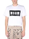 Msgm Logo-print Cotton T-shirt In White