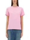 Msgm Micro Logo T-shirt In Pink