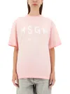 Msgm T-shirt Mit Logo-print In Pink