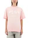 Msgm T-shirt Mit Logo-print In Pink