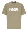 Msgm T-shirt With Logo In Green