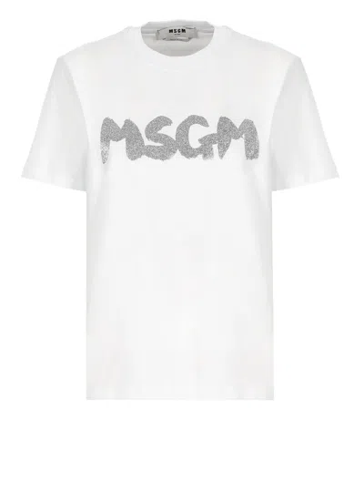 MSGM T-SHIRT WITH LOGO