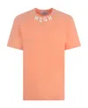 Msgm T-shirt With Round Neck And Short Sleeves In Pink