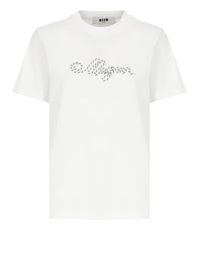 Msgm T-shirts And Polos In White