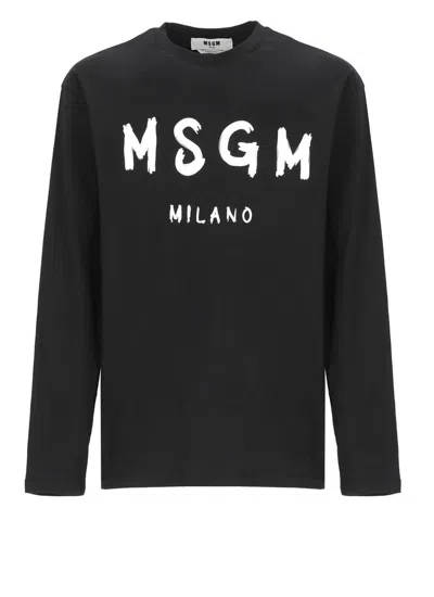 Msgm T-shirts And Polos In Black