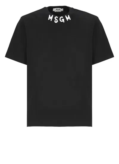 Msgm T-shirts And Polos In Black