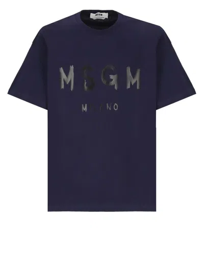 Msgm T-shirts And Polos In Blue