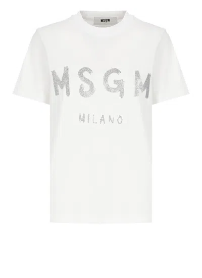 Msgm T-shirts And Polos In White
