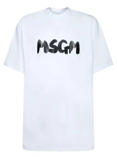 Msgm T-shirts And Polos In White
