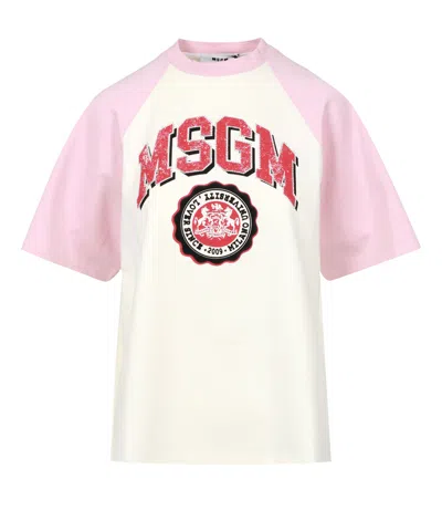 Msgm T Shirts And Polos In Neutral
