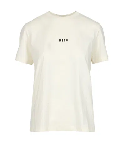 Msgm T Shirts And Polos Beige In Sand