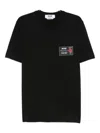 Msgm Cotton T-shirt With Front Printed Logo In Black
