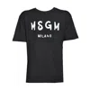 Msgm Cotton Logo T-shirt In Black