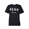 Msgm Cotton Logo T-shirt In Black