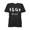 Msgm Cotton Logo T-shirt In Black
