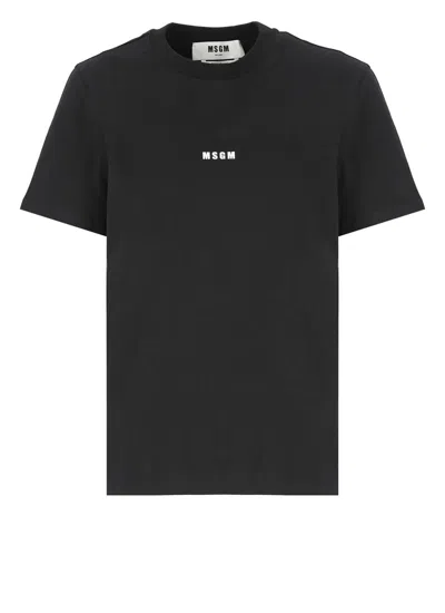Msgm T-shirts And Polos Black In Multicolor
