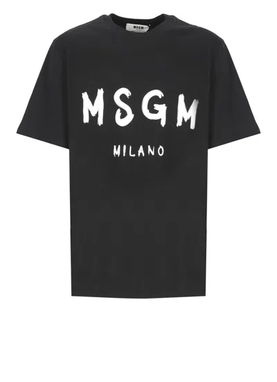 MSGM MSGM T-SHIRTS AND POLOS BLACK