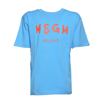 Msgm T Shirts And Polos In Blue